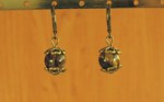 Bižutéria - Náušnice biž.kov staromosadz, minerál Tigie oko, u.zap.