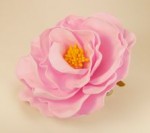 Bižutéria - Brošňa cca 9cm - pen.hmota Foamiran, biž. kov, bledoružová