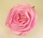 Bižutéria - Brošňa cca 9cm - pen.hmota Foamiran, biž. kov, ružová