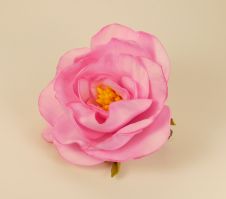 Bižutéria - Brošňa cca 6cm - pen.hmota Foamiran, biž. kov, ružová