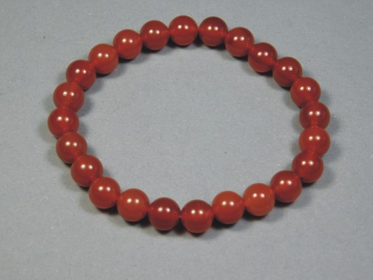 Bižutéria - Náramok minerál Karneol vnútorný obvod cca 18cm